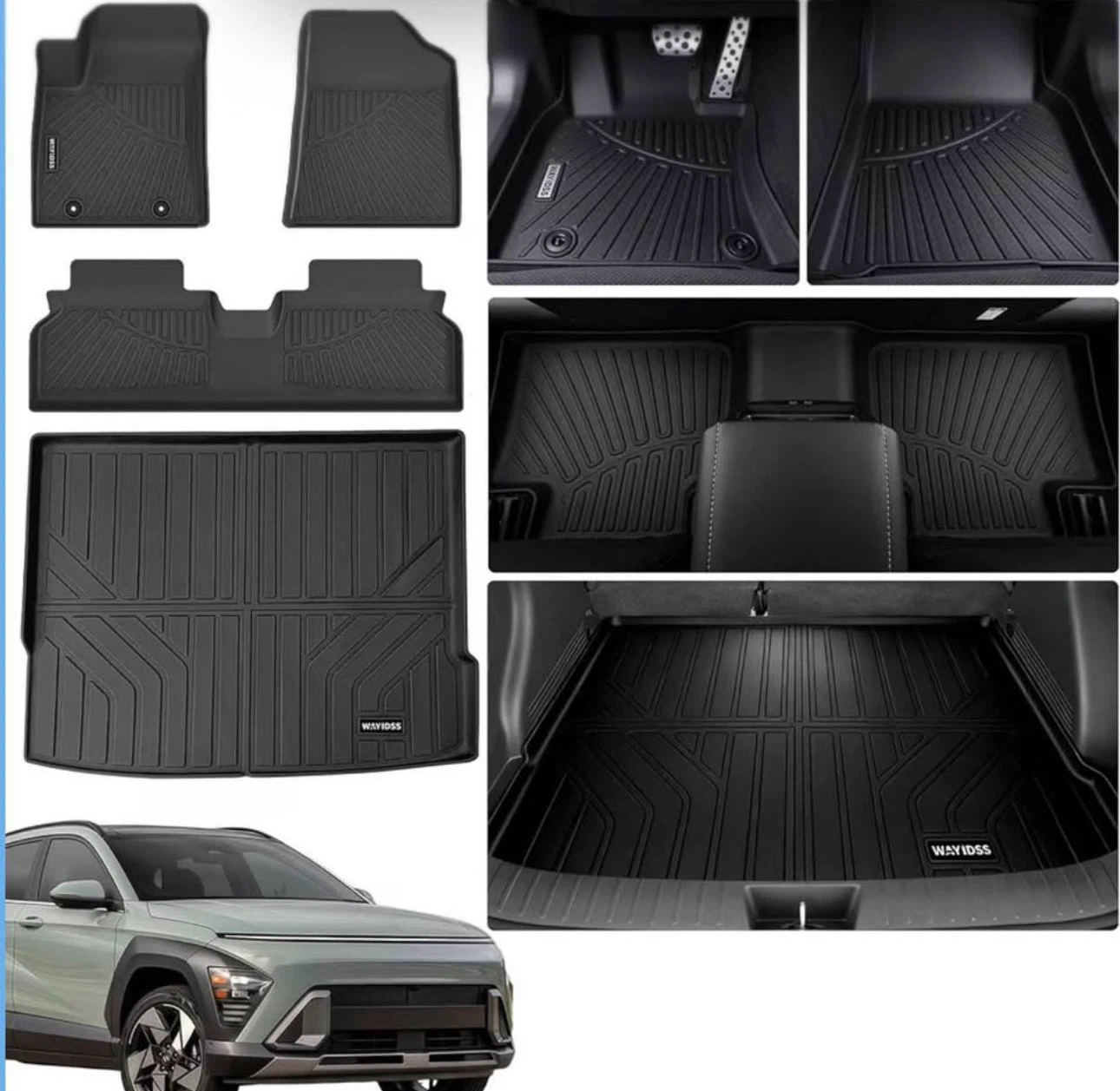 4-Piece All-Weather Floor Mats – 2024–2026 Hyundai KONA Electric