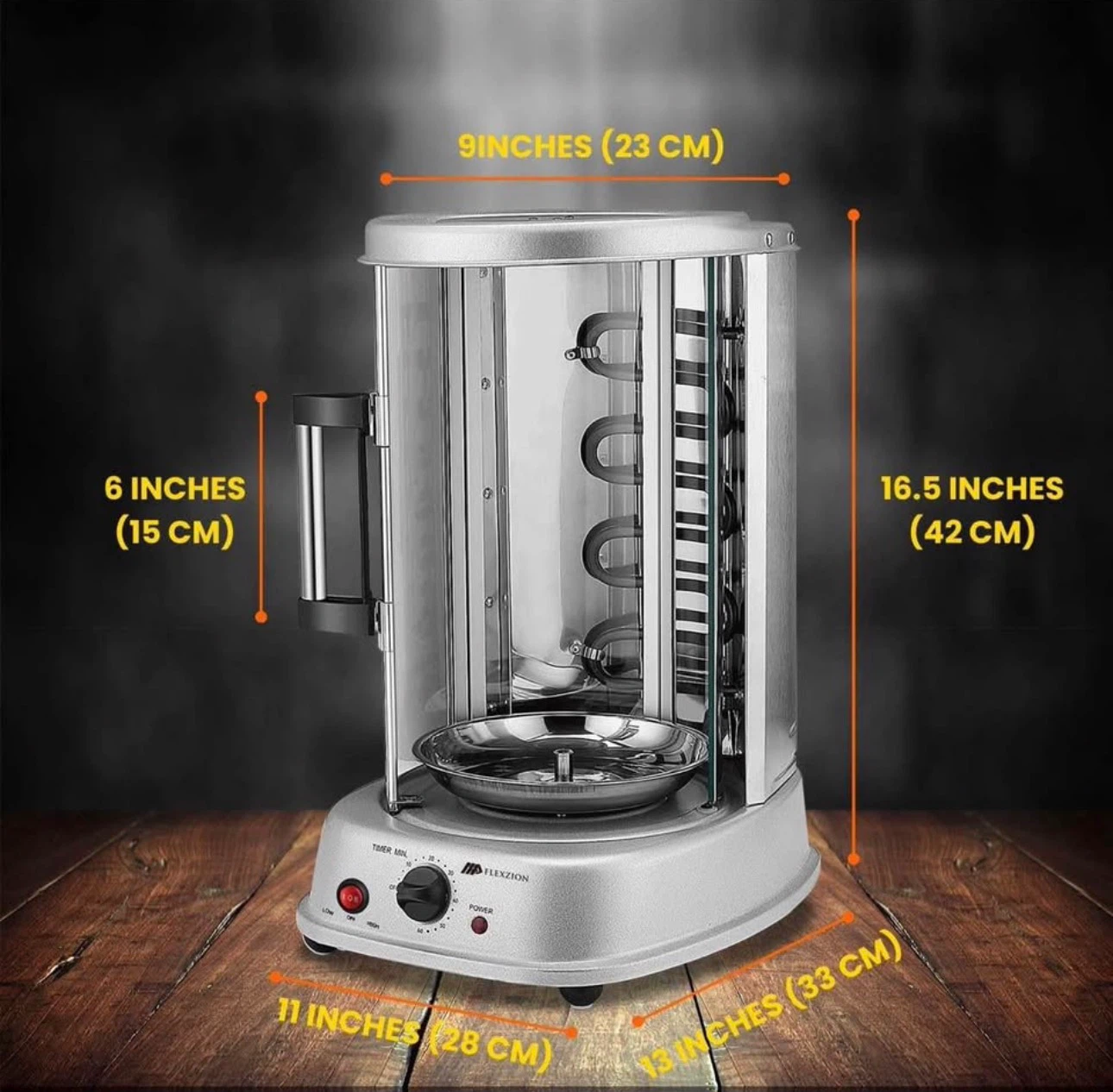 Flexzion Vertical Rotisserie Oven Grill - photo 2