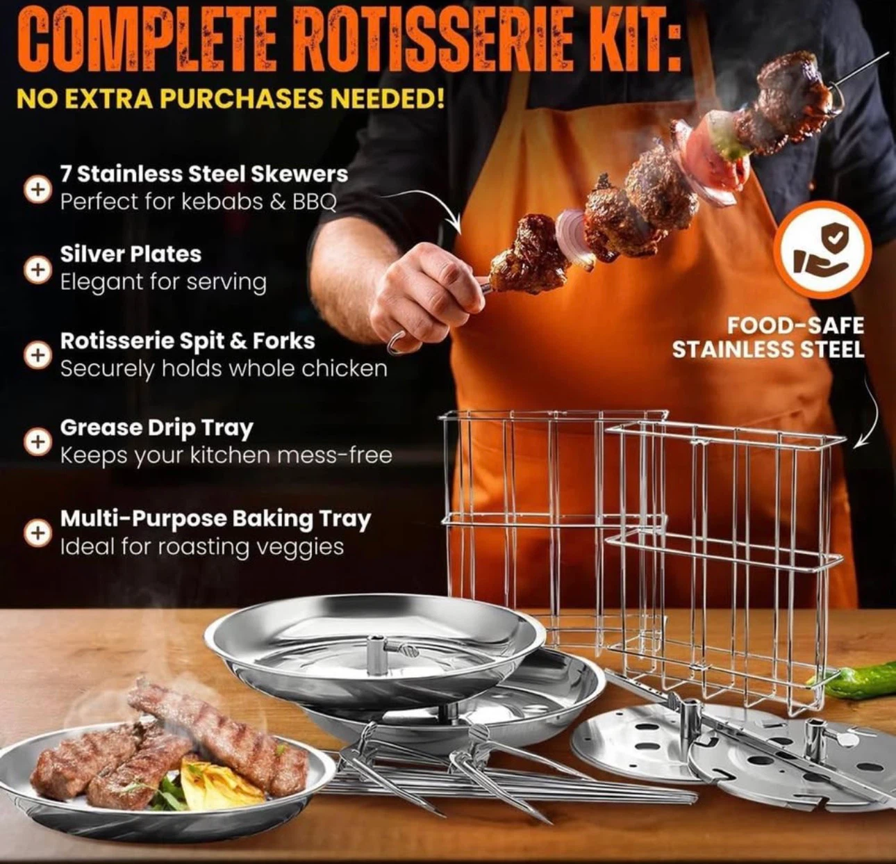 Flexzion Vertical Rotisserie Oven Grill - photo 4