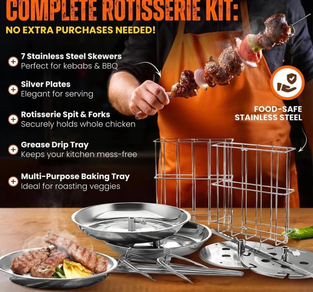 Flexzion Vertical Rotisserie Oven Grill - photo 5