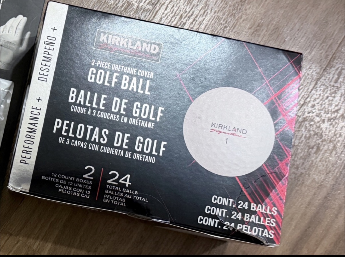 Kirkland Golf Balls 24 Pack & 2pcs golf gloves