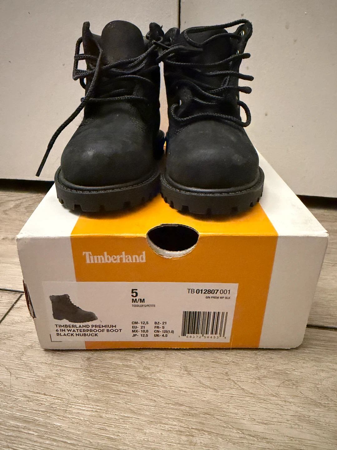 Timberland Premium 6-Inch Waterproof Toddler Boots Black