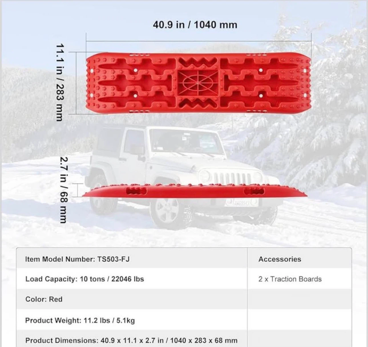 Recovery Traction Boards for Off-Road, Mud, Sand, Snow - photo 4