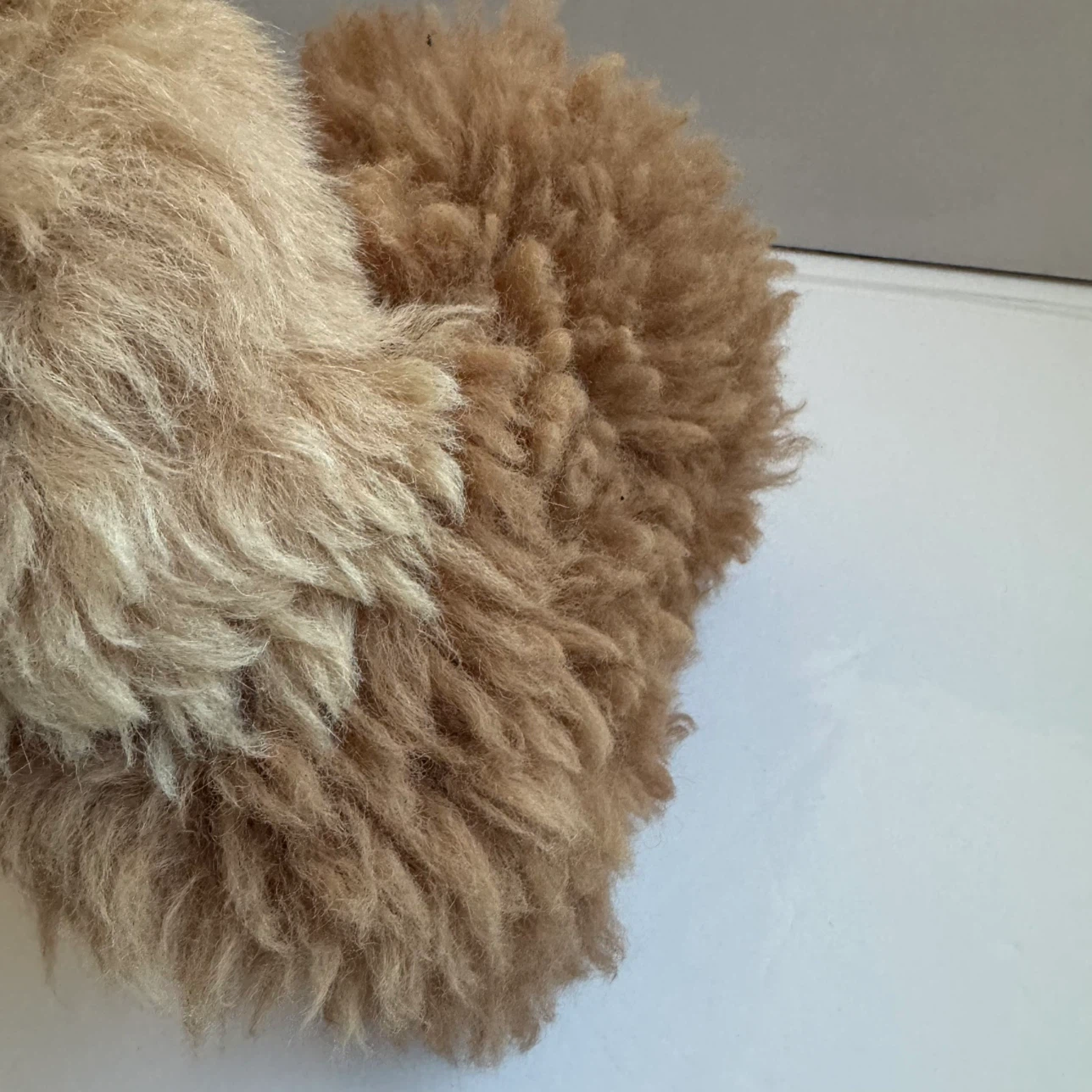 Fluffy Alpaca Stuffed Animal Realistic Fur One eye missing - photo 4