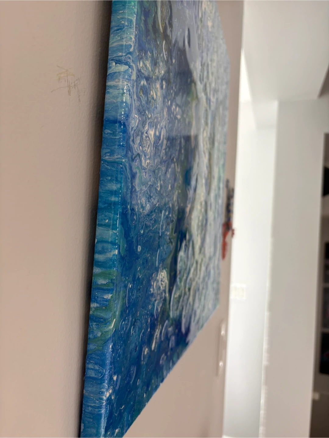 Abstract Fluid Art Canvas Painting - photo 4