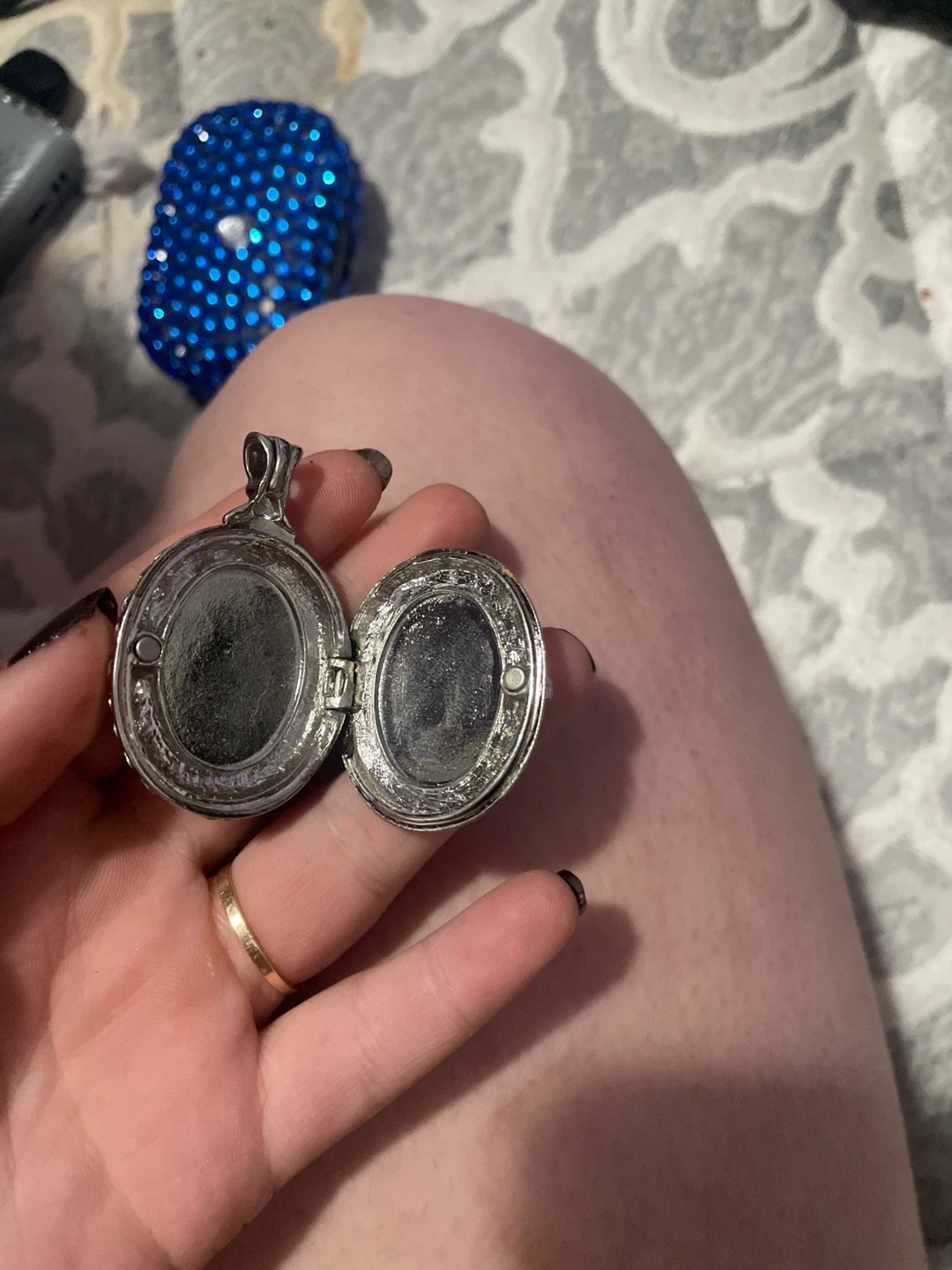 Oval Turquoise Locket Pendant