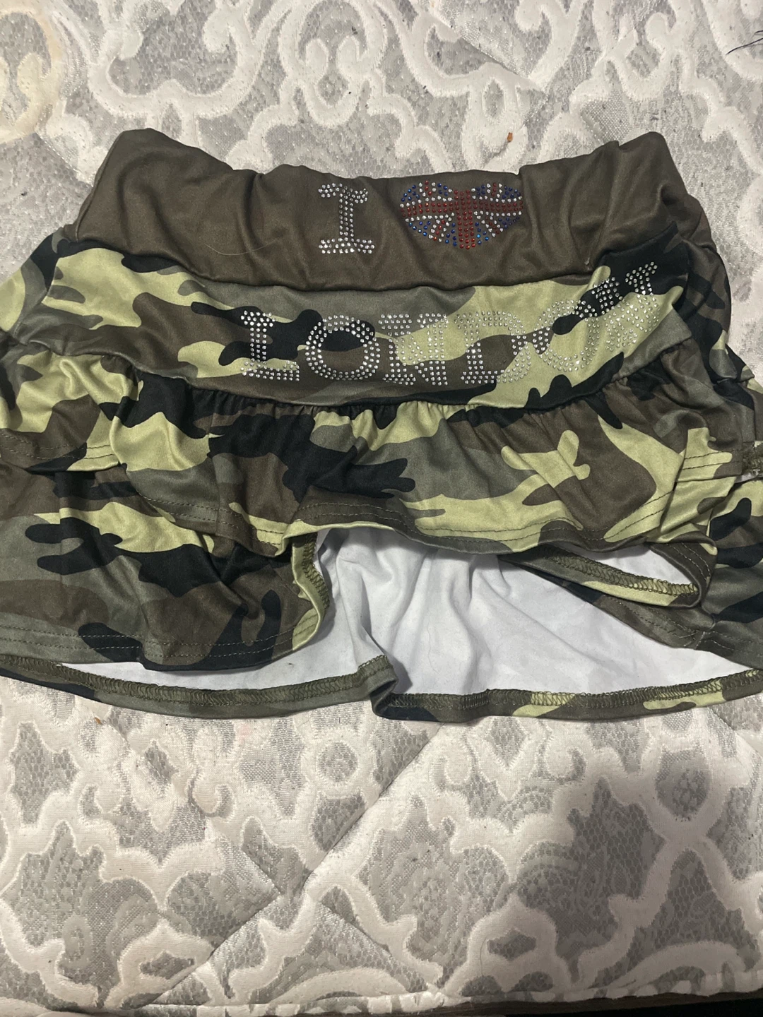 I Love London Camo Ruffle Mini Skirt - photo 2