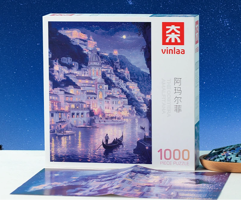 Vinlaa Amalfi Night Art 1000 pieces Puzzle_NWT