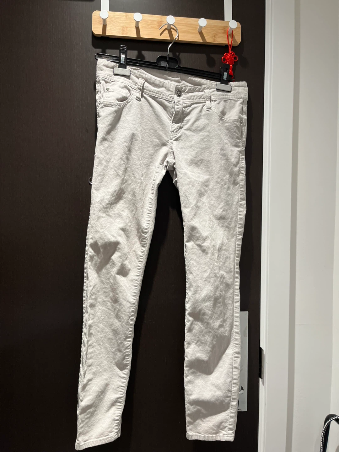 Armani Exchange White Corduroy Pants