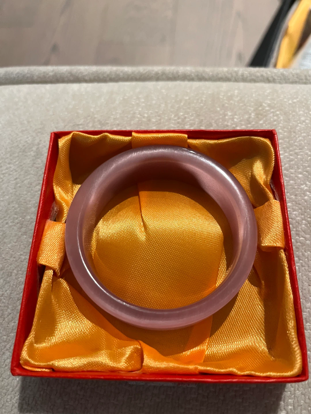 Pink Stone Bangle Bracelet