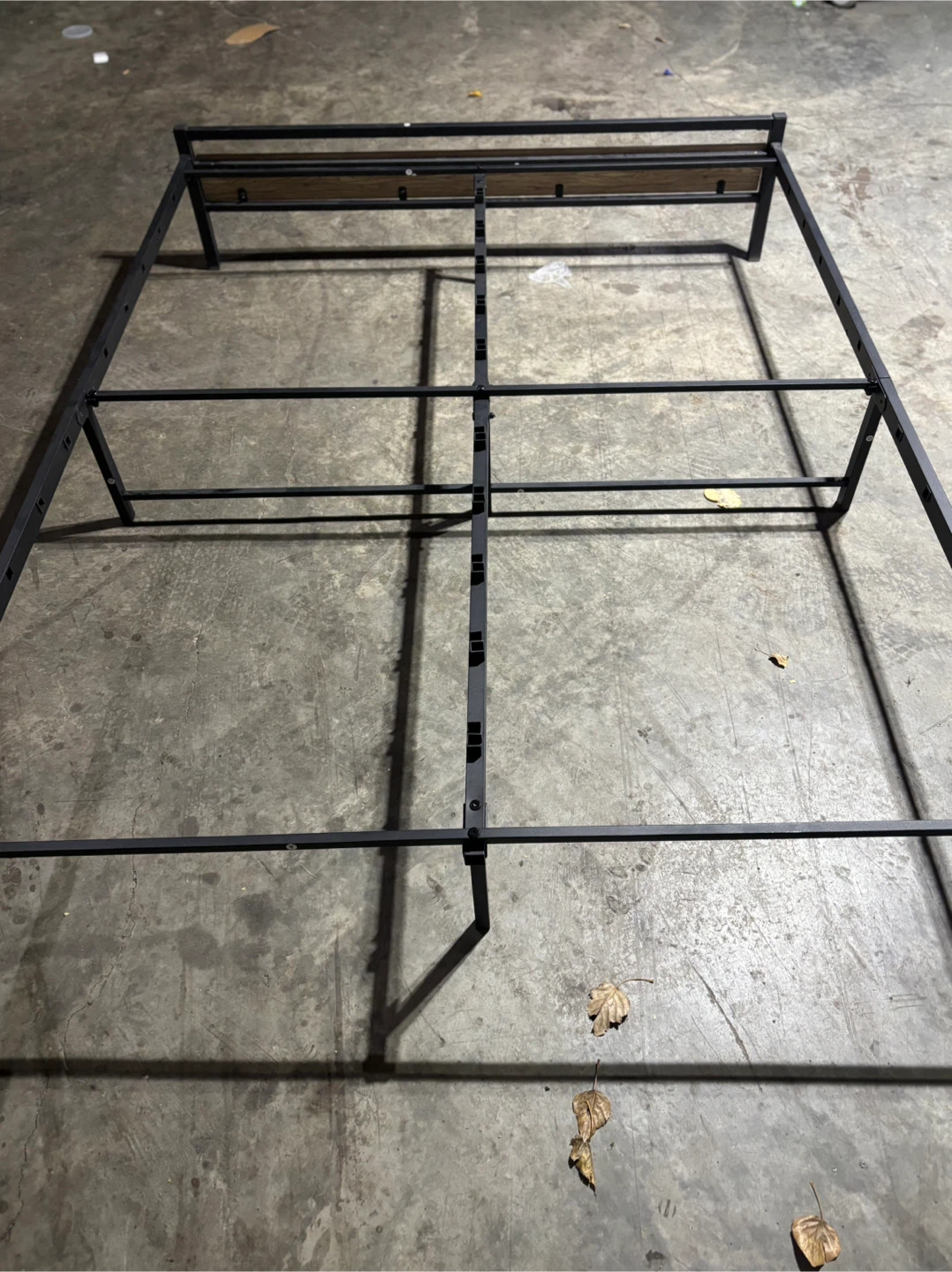 Metal Bed Frame with Wood Headboard - photo 4