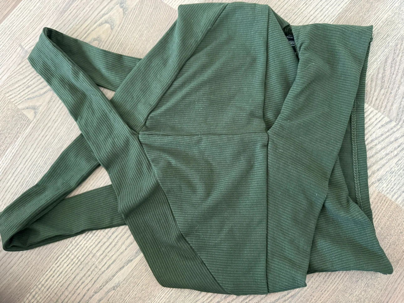 Cider Ribbed Top Dark Green Size XS