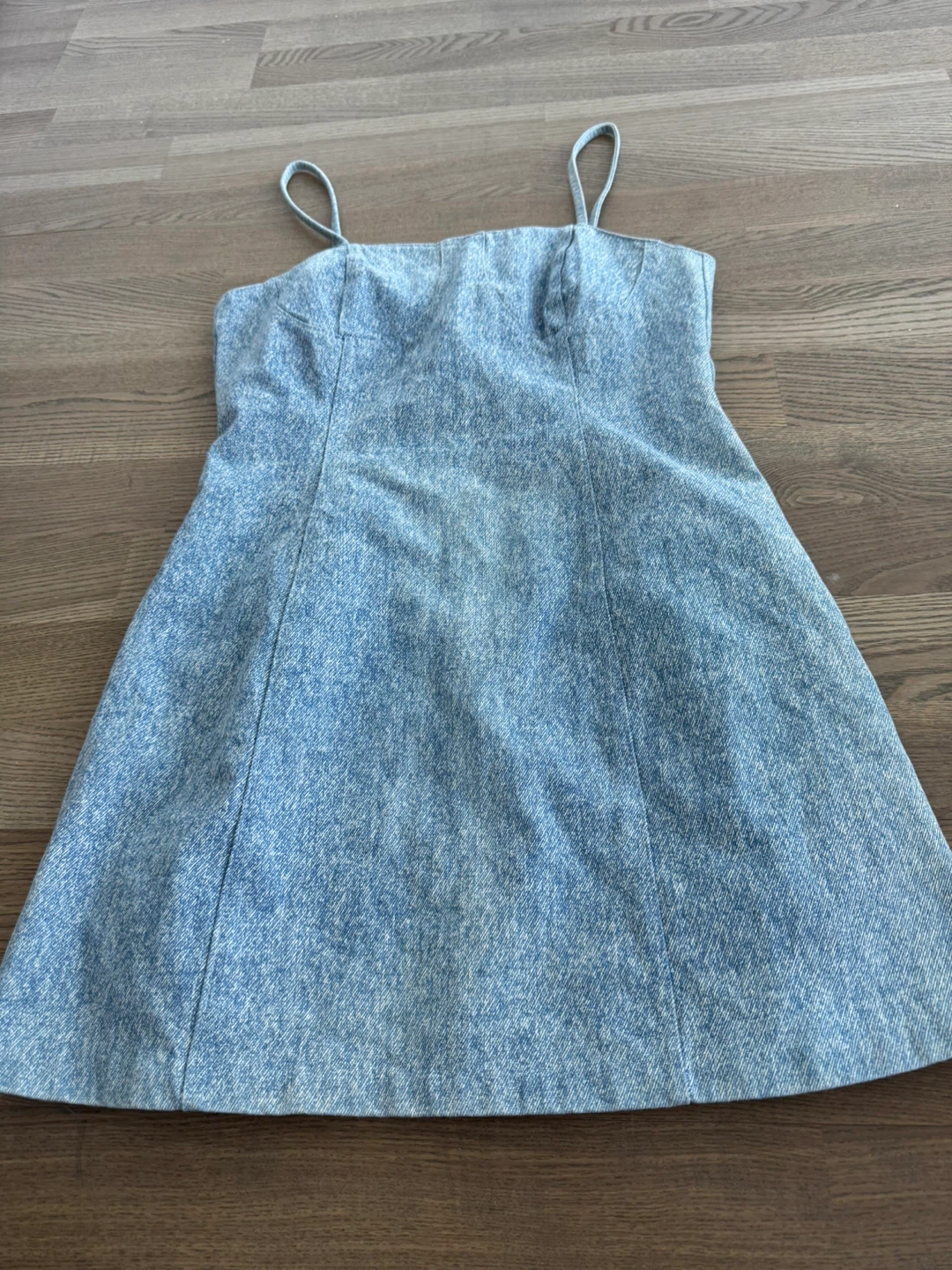Designer’s Light wash denim mini dress