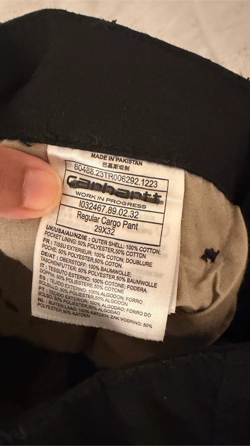 Carhartt WIP Regular Cargo Pant Black 29x32 - photo 4