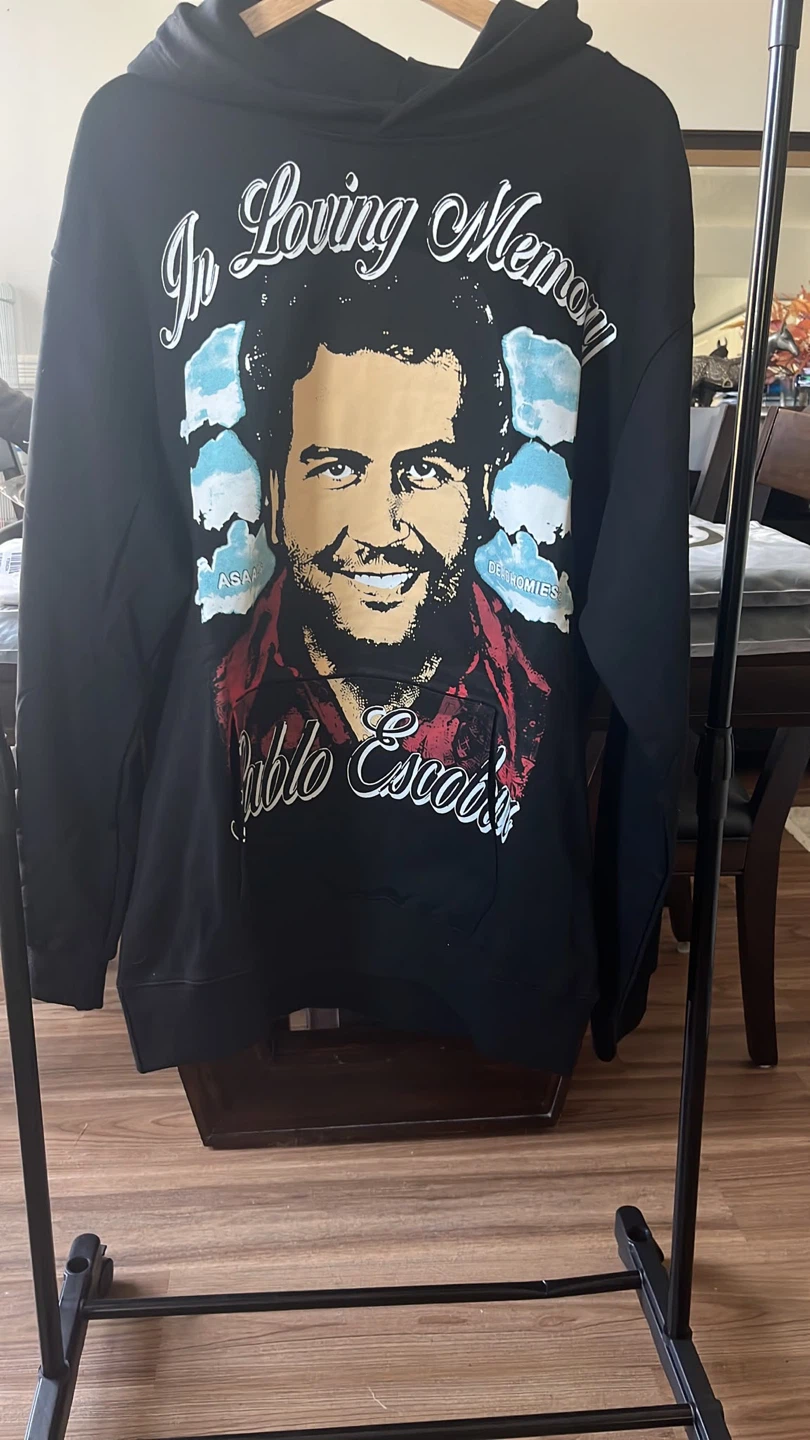 Asaaali Pablo Escobar In Loving Memory Black Hoodie - photo 2