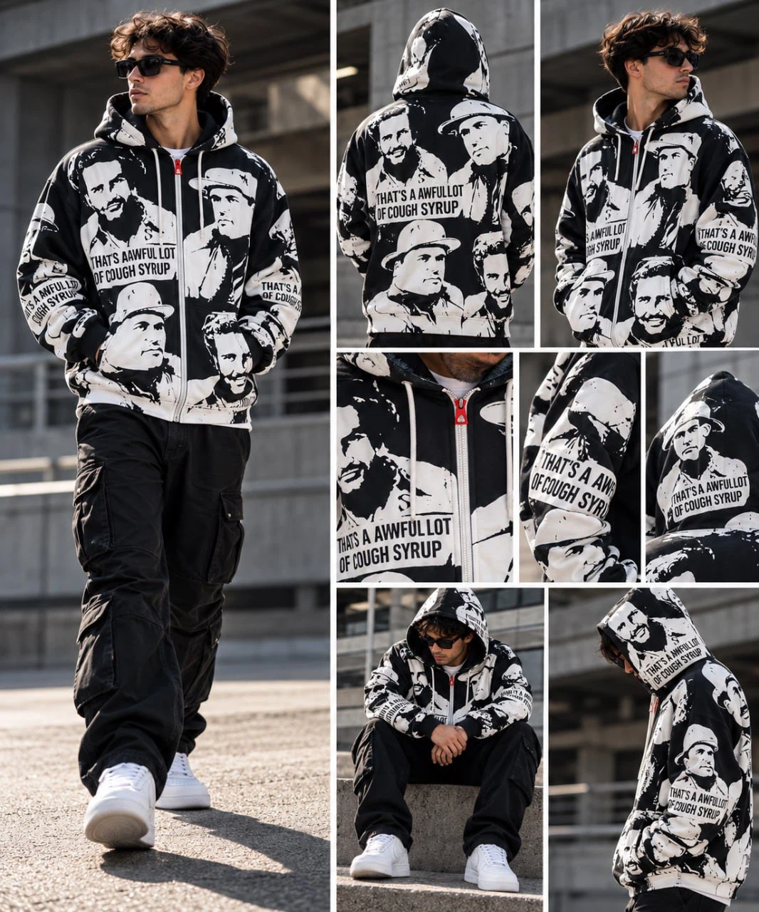 Coughs Yrup Cartel Graphic Zip Hoodie