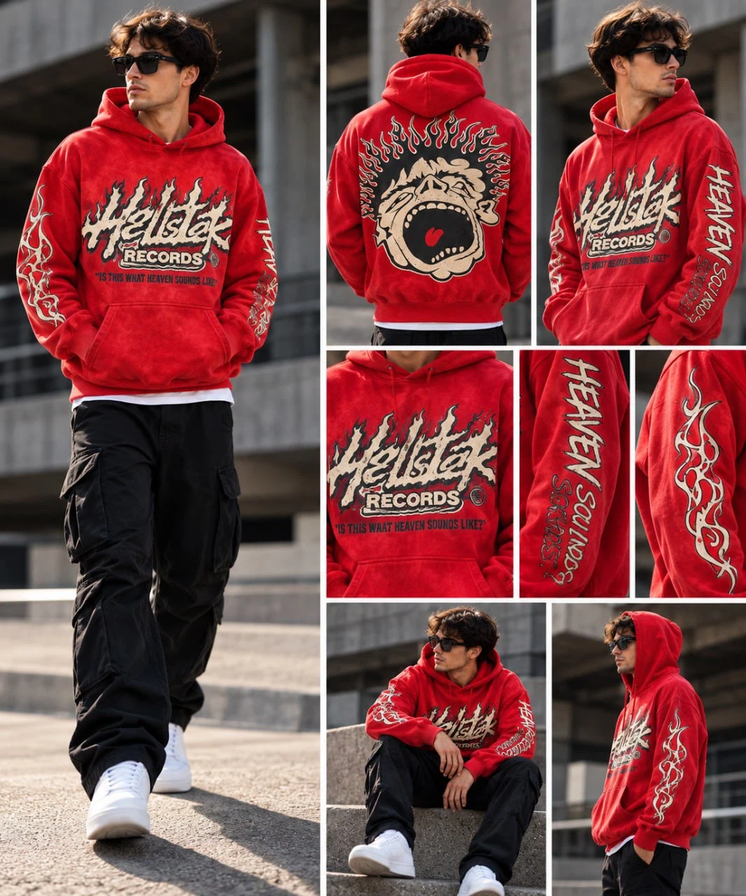 Hellstar Records Hoodie Red