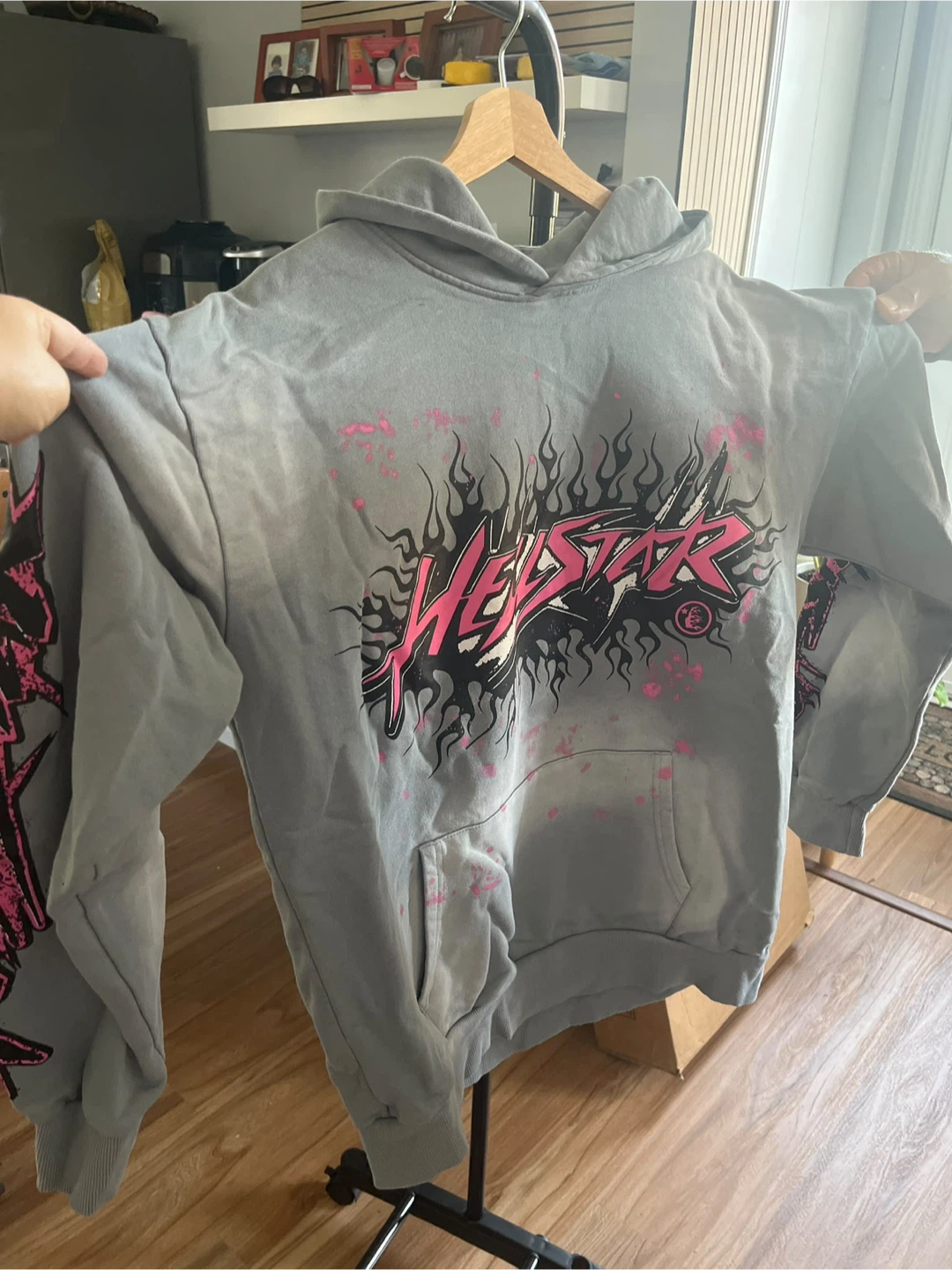 Hellstar Grey Graphic Hoodie - photo 2