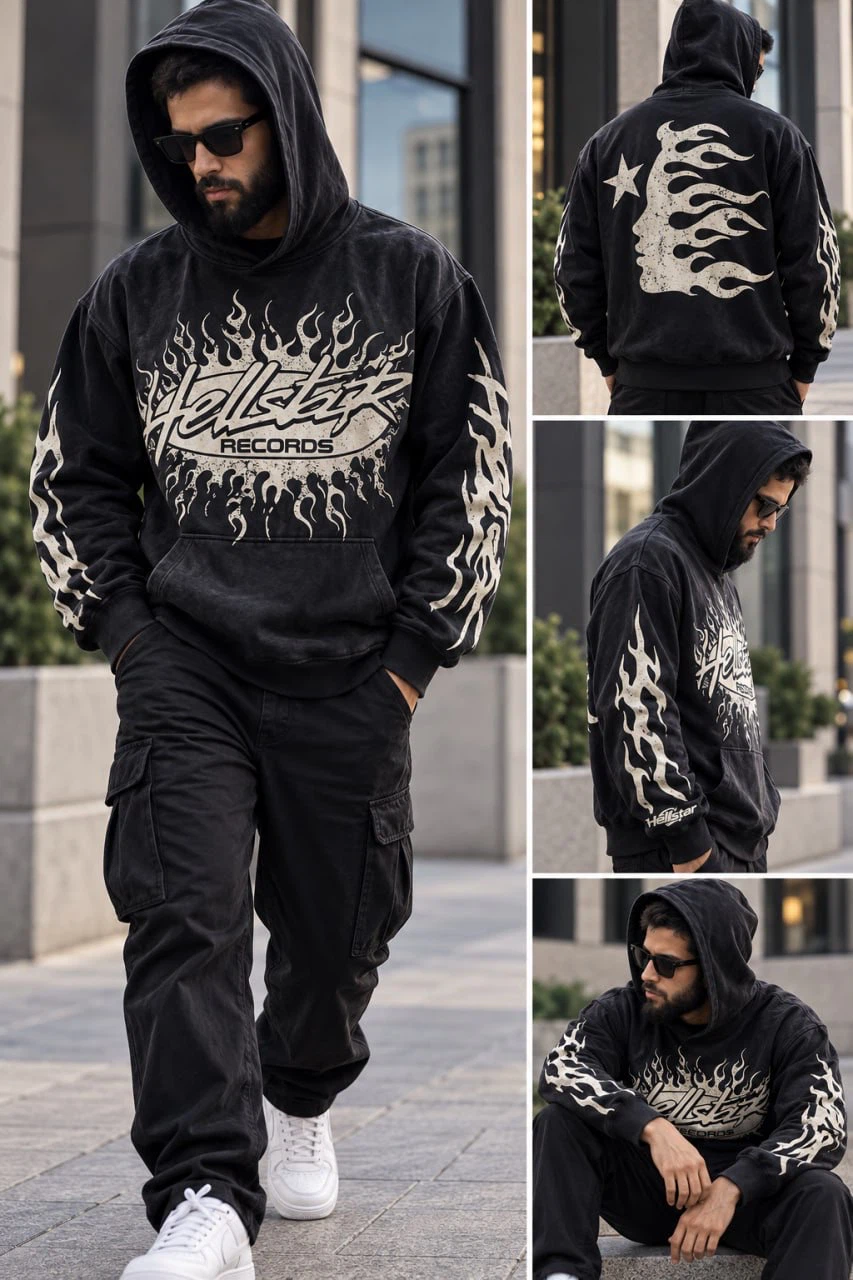Hellstar Records Hoodie Black