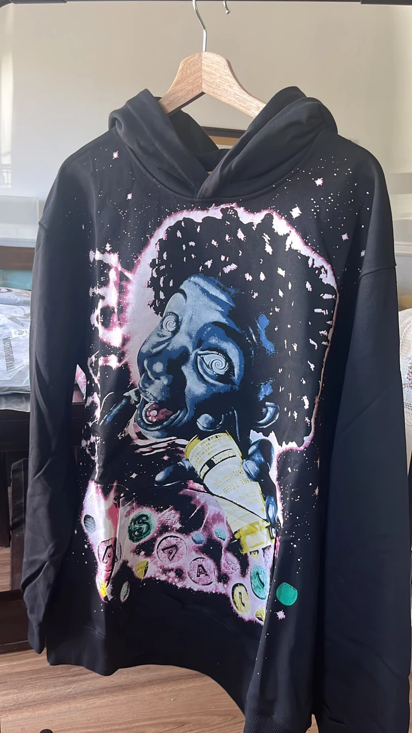 Asaall Records Black Graphic Hoodie - photo 2