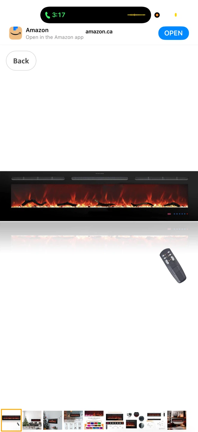 Oxhark 72-inch Electric Fireplace Heater - photo 2