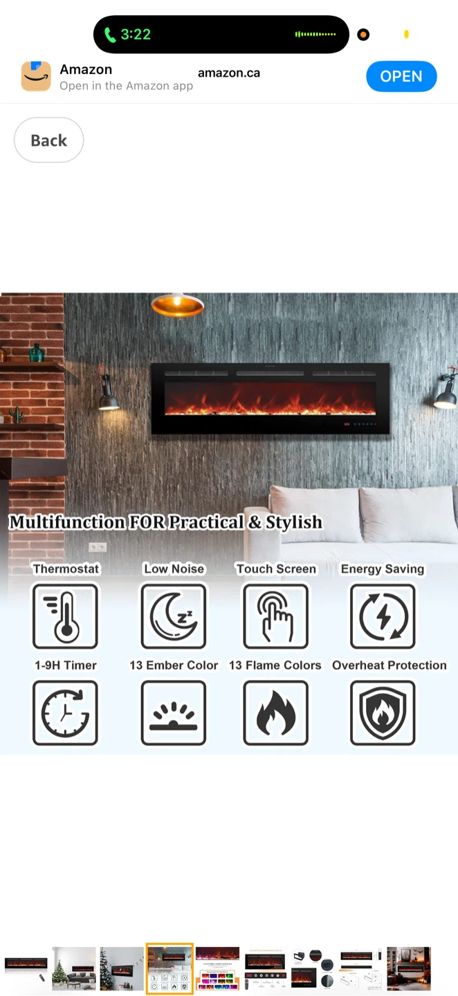 Oxhark 72-inch Electric Fireplace Heater - photo 5