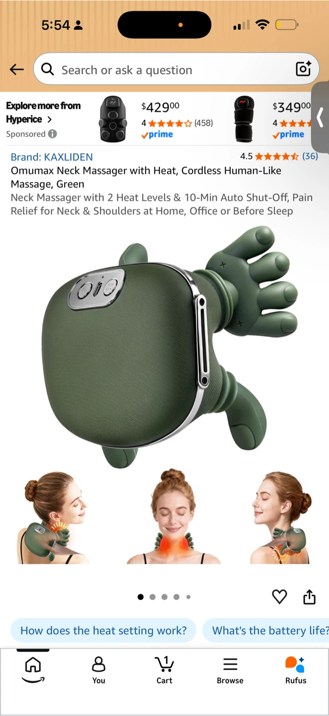KAXLIDEN Omumax Cordless Neck Massager