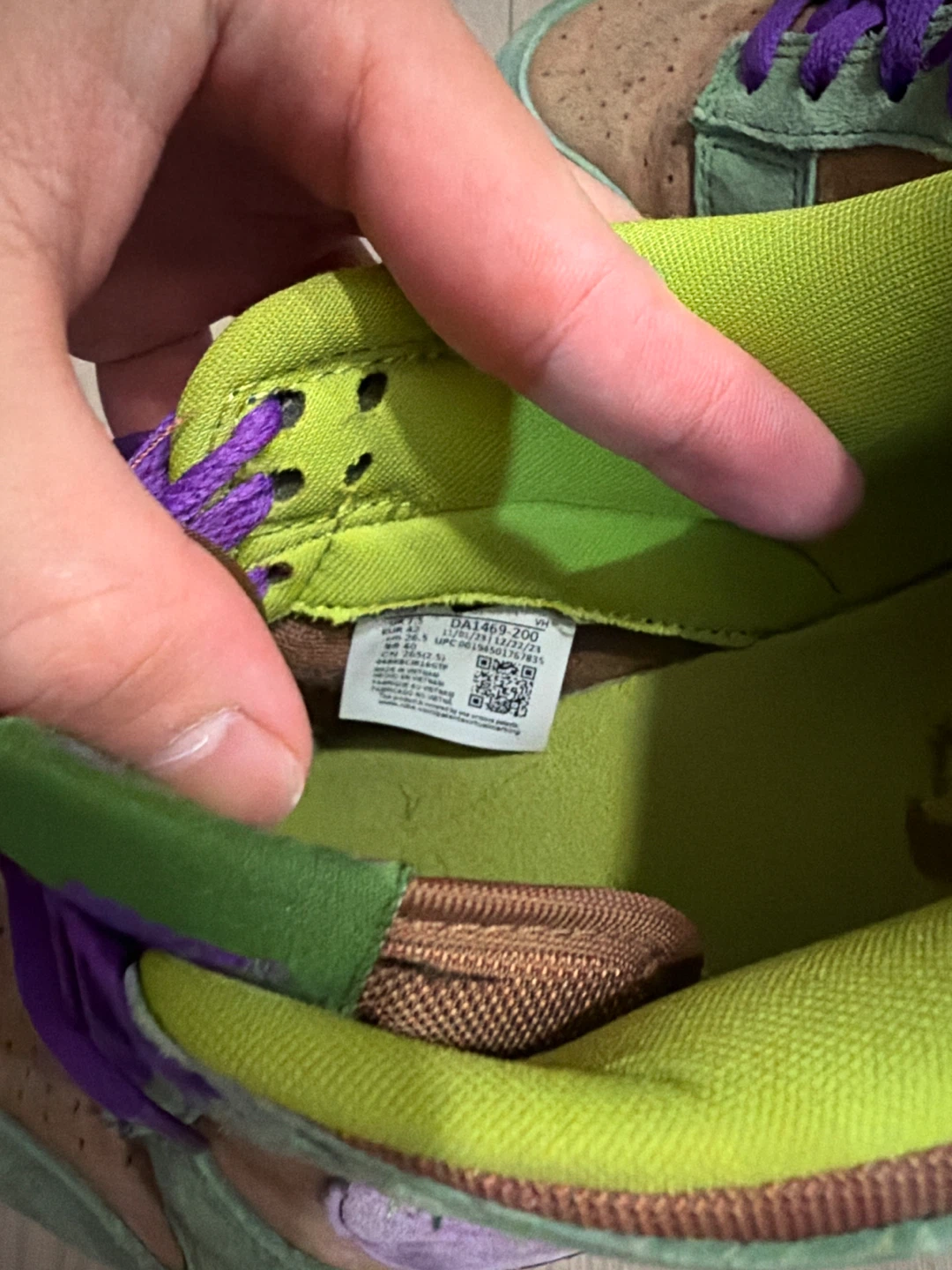 Nike Dunk Low Purple/Green Sneakers - photo 2