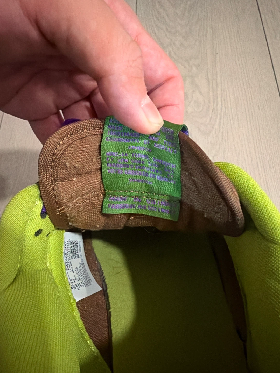 Nike Dunk Low Purple/Green Sneakers - photo 3