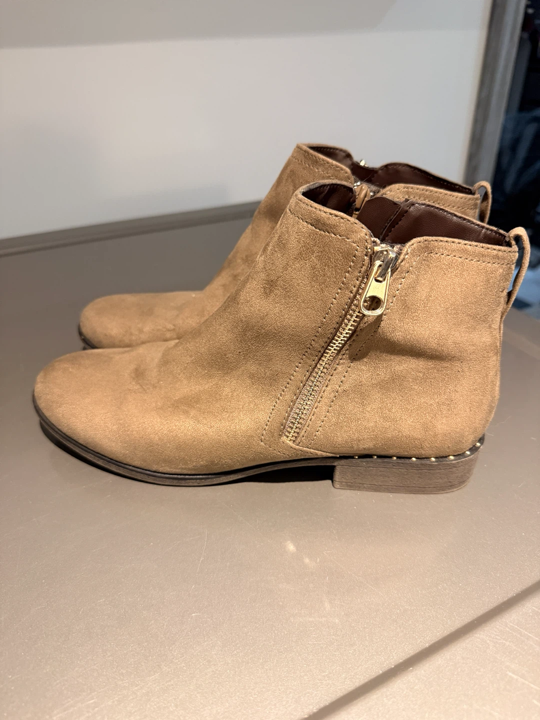Call It Spring Tan Suede Ankle Boots