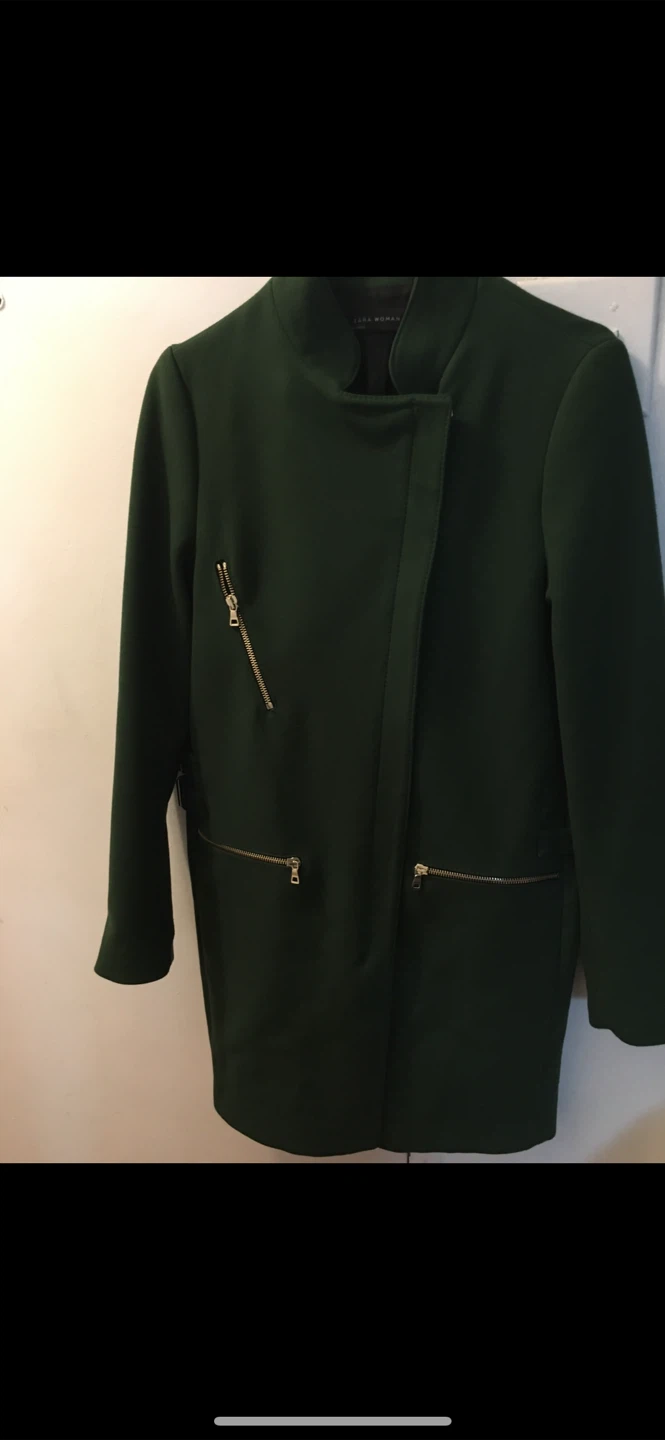 Zara Woman Green Coat Size Small