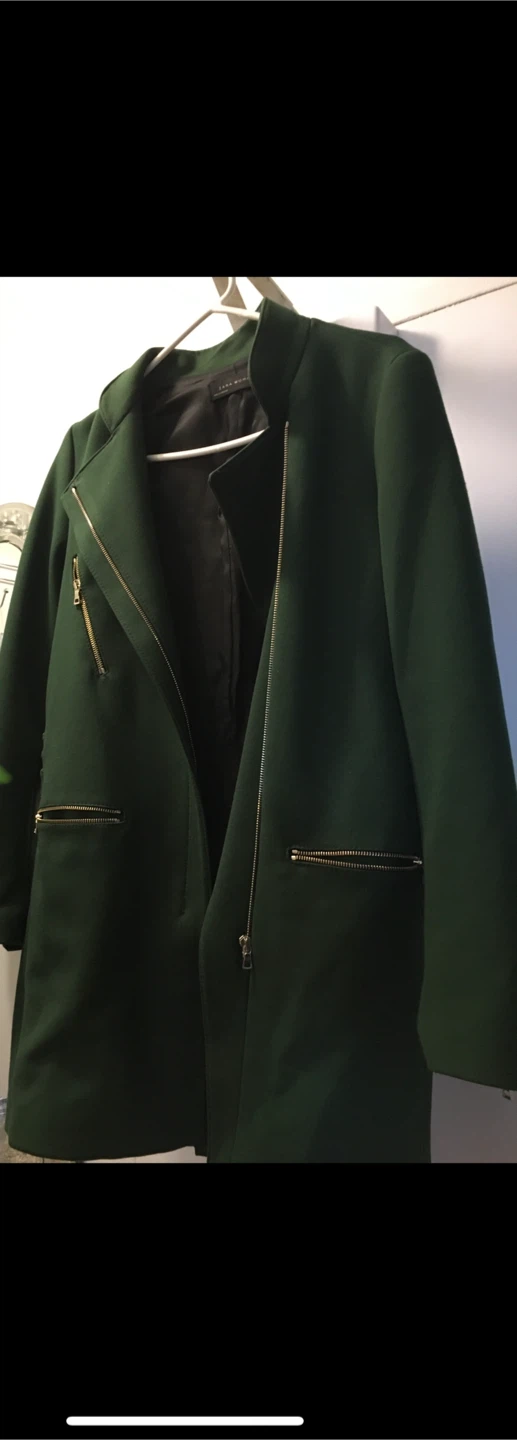 Zara Woman Green Coat Size Small - photo 2