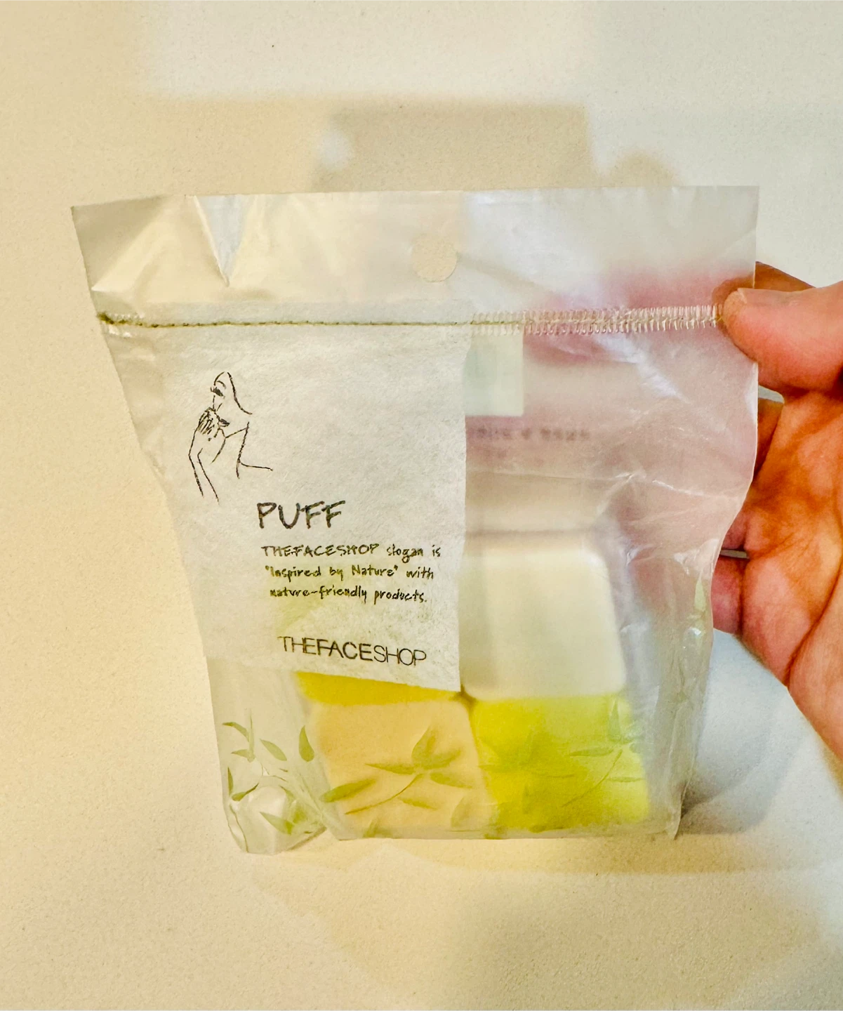 The Face Shop Makeup Puff Sponge Set_ Green & White_With Box_NWT - photo 3
