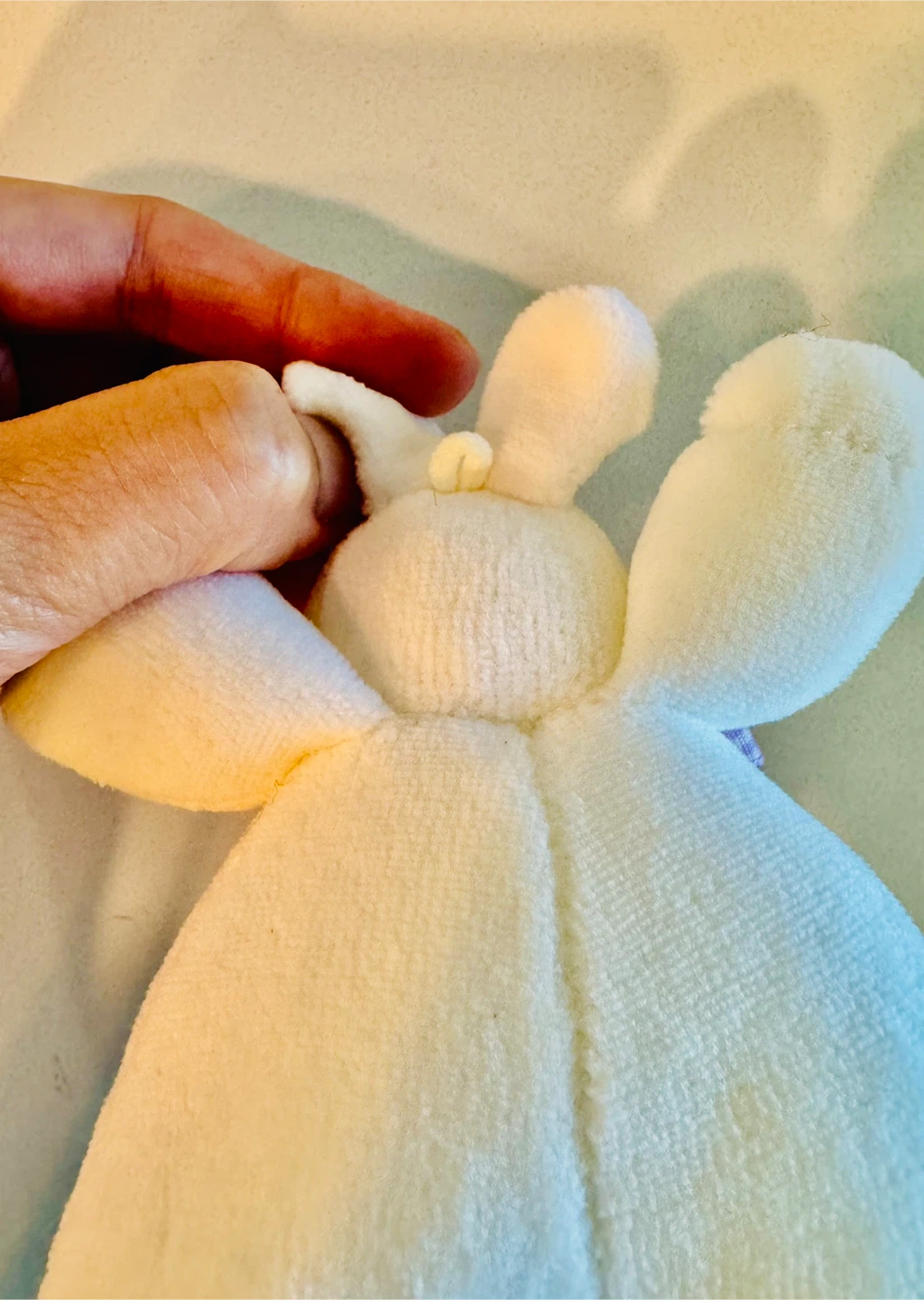 Handcrafted pink checkered bow-adorned bunny doll_Charm_NWOT - photo 4