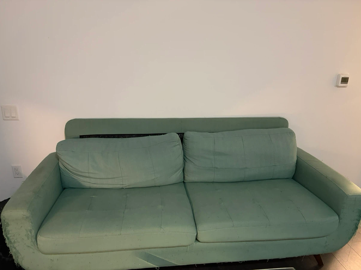 Sage Green Fabric Sofa - photo 2