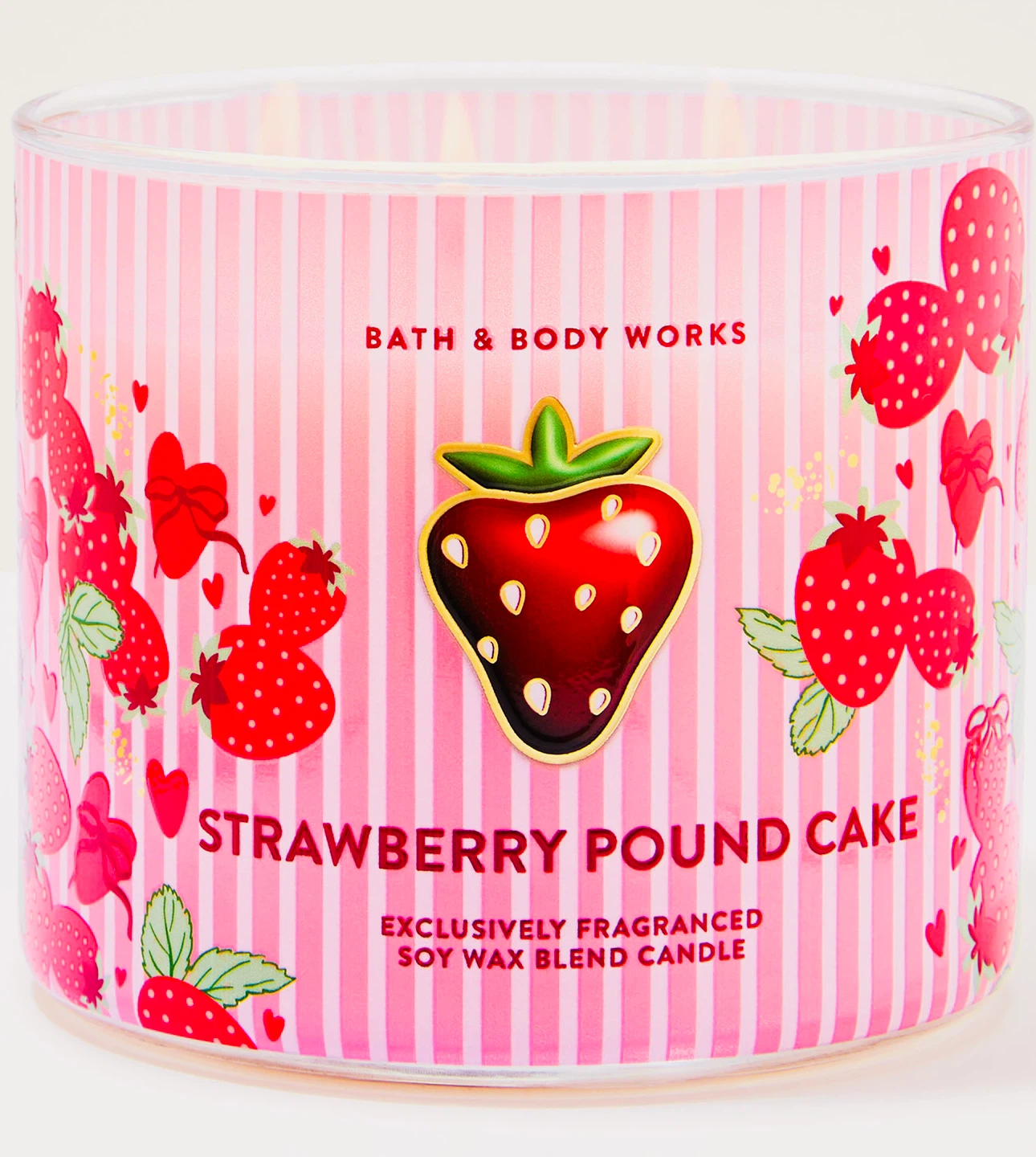 Bath & Body Works Strawberry Pound Cake 3-Wick Candle_NWT