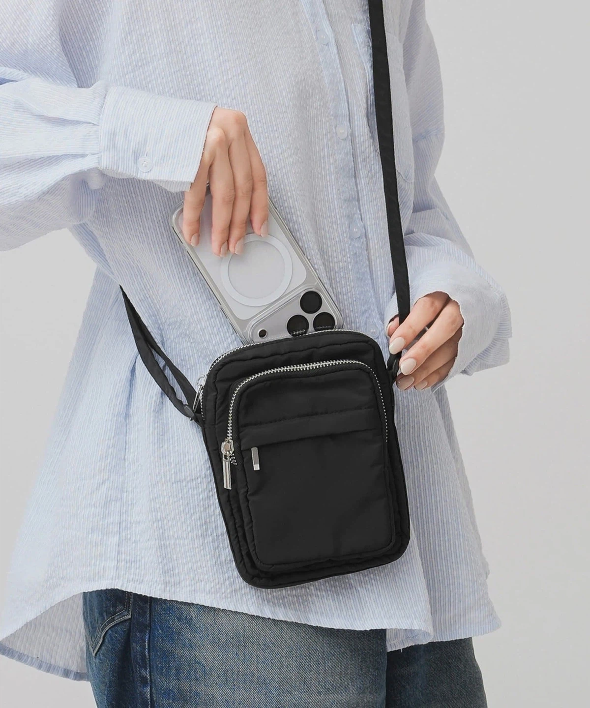 Japanese Brand_Lightweight Crossbody/Shoulder Bag_Black_NWT - photo 3