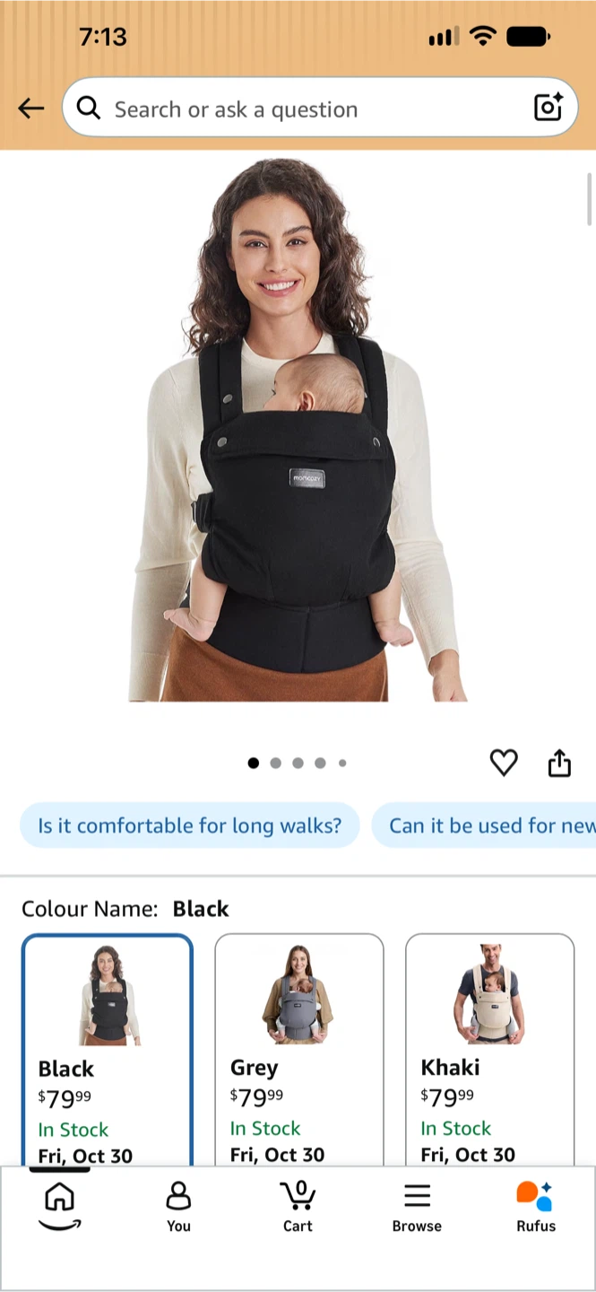 New Momcozy 3-in-1 Baby Carrier