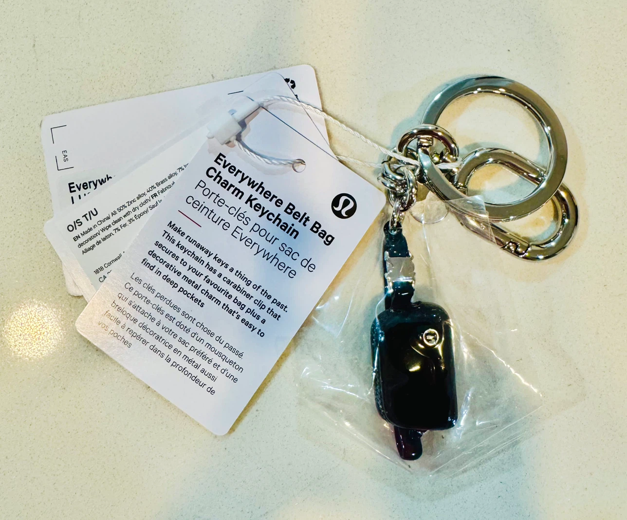Lululemon Everywhere Belt Bag Charm Keychain_Black_NWT - photo 4