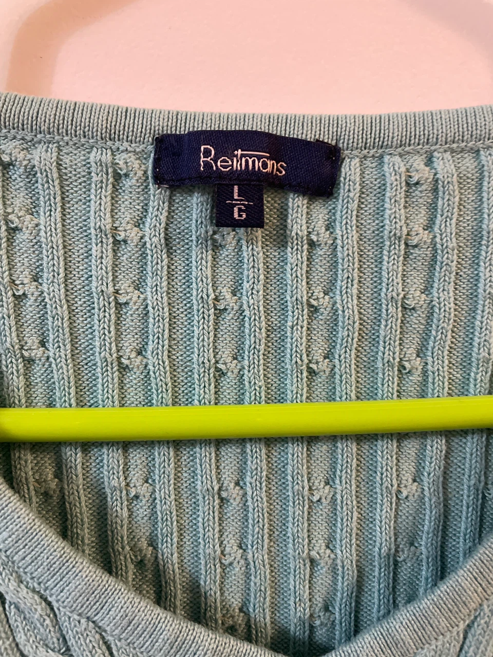 Reitmans light blue cable knit sweater - photo 2