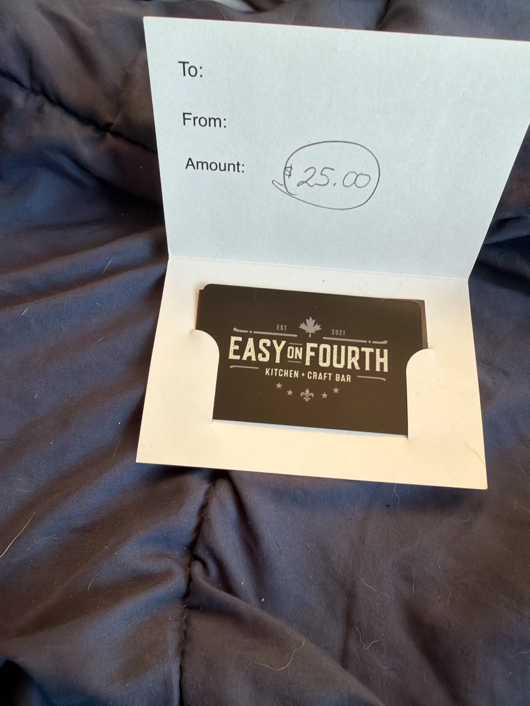 Easy on Fourth $25.00 gift card