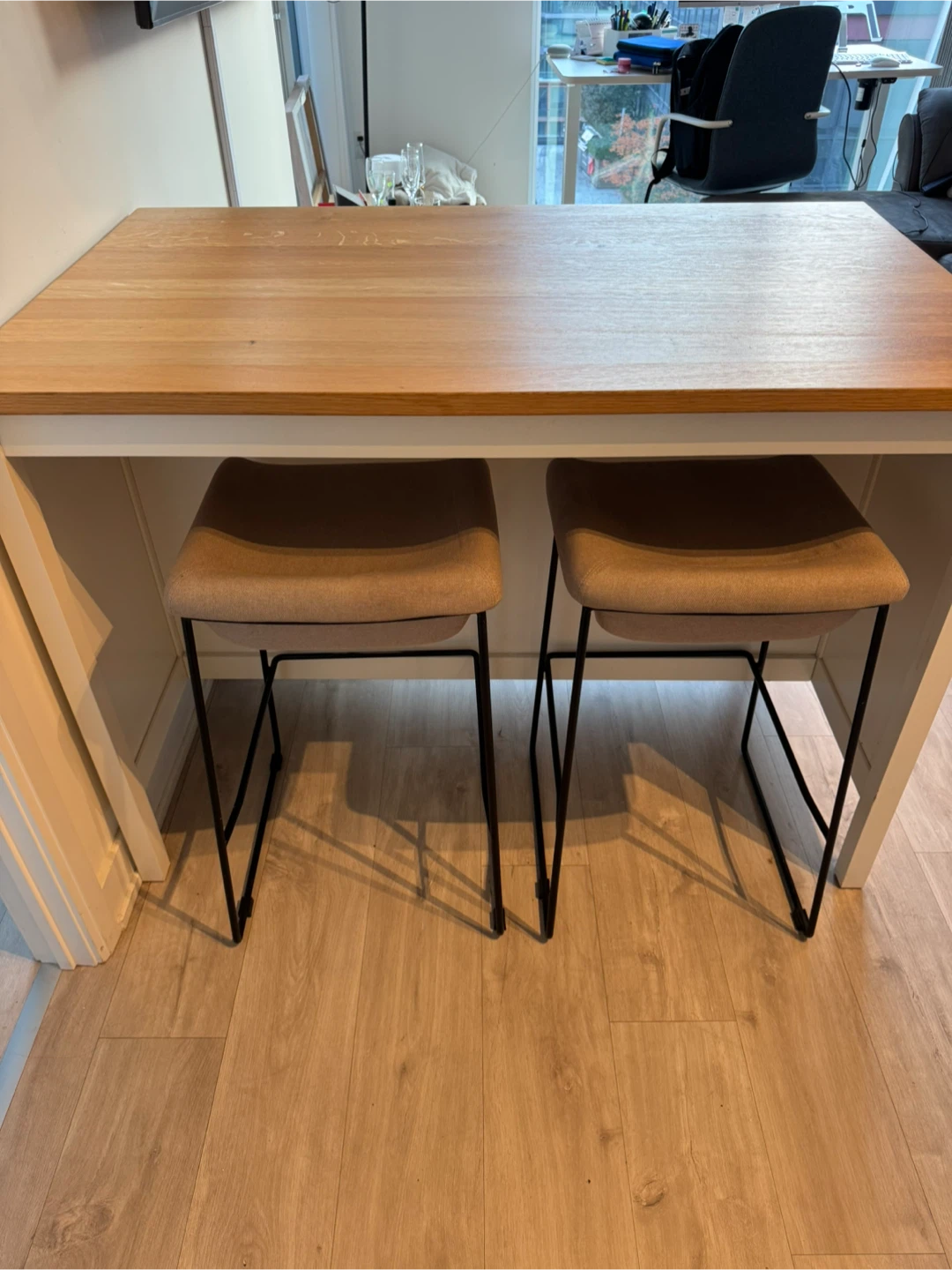 IKEA Kitchen Island with Two Stools - photo 3