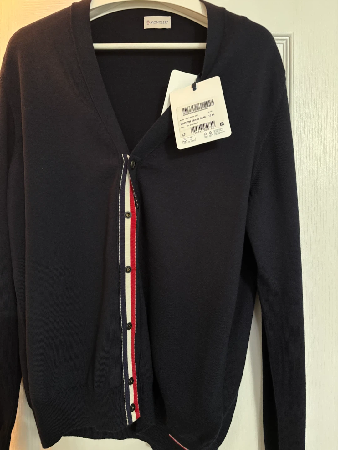 Moncler Maglione Tricot Cardigan Navy Size XL