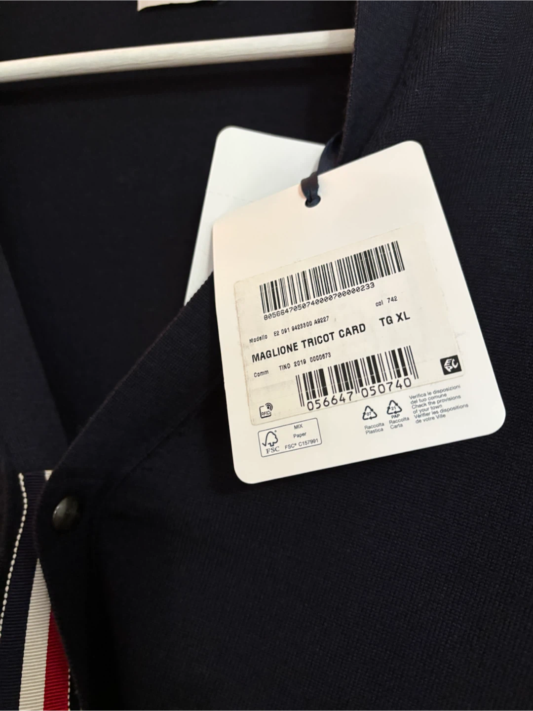 Moncler Maglione Tricot Cardigan Navy Size XL - photo 2