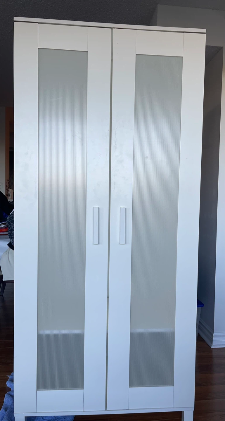 IKEA White Wardrobe with Frosted Glass Doors - photo 2