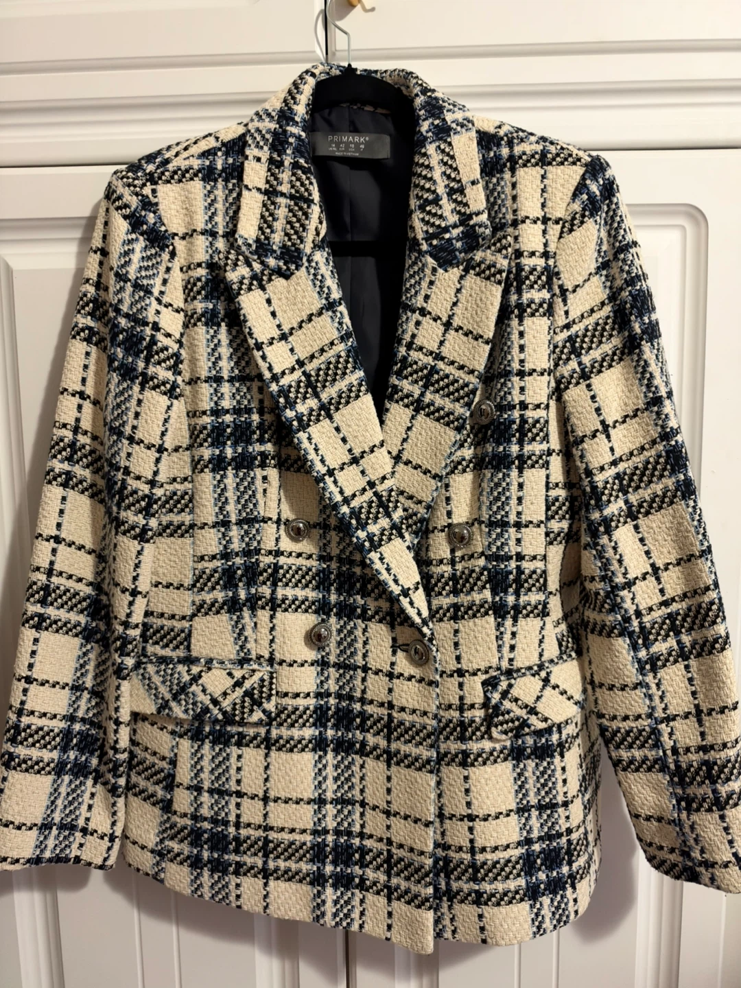 Primark Plaid Double-Breasted Blazer