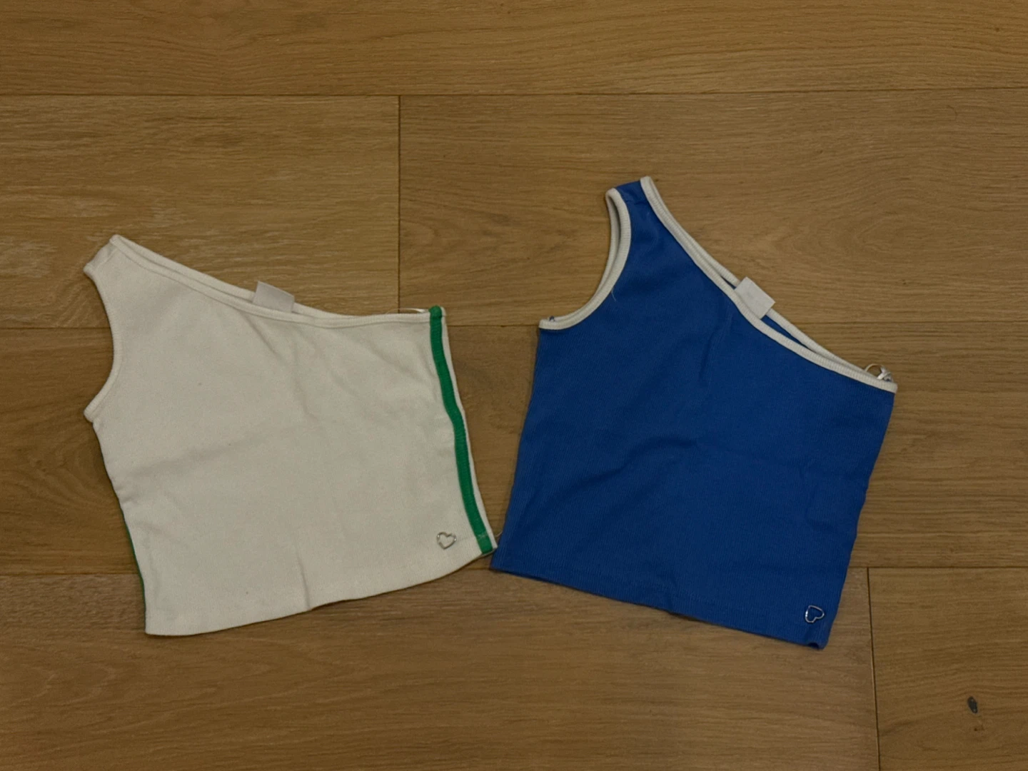 Zara Girls One-Shoulder Ribbed Tank Tops