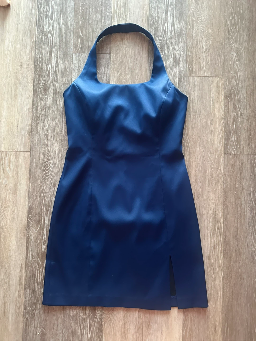 Laundry by Shelli Segal Blue Satin Mini Dress