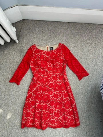 Vince Camuto Red Lace Dress
