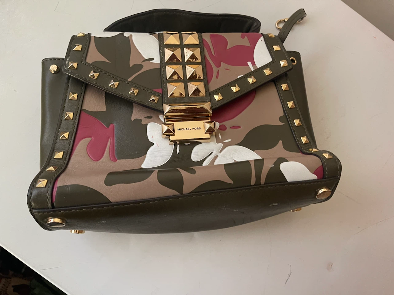 Michael Kors Studded Camo Handbag